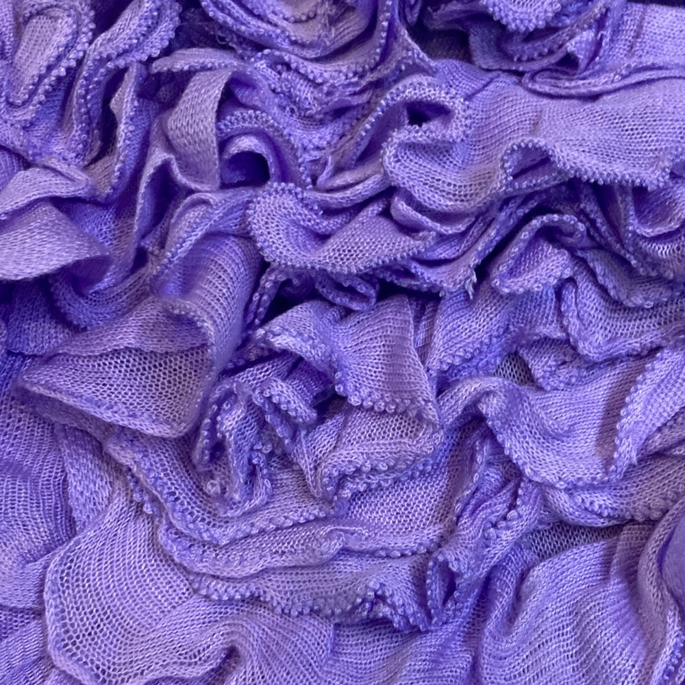 Hand Crafted Purple Ruffle Top - Picture 9 of 11